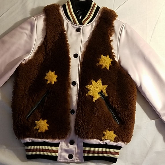 coach shearling varsity jacket